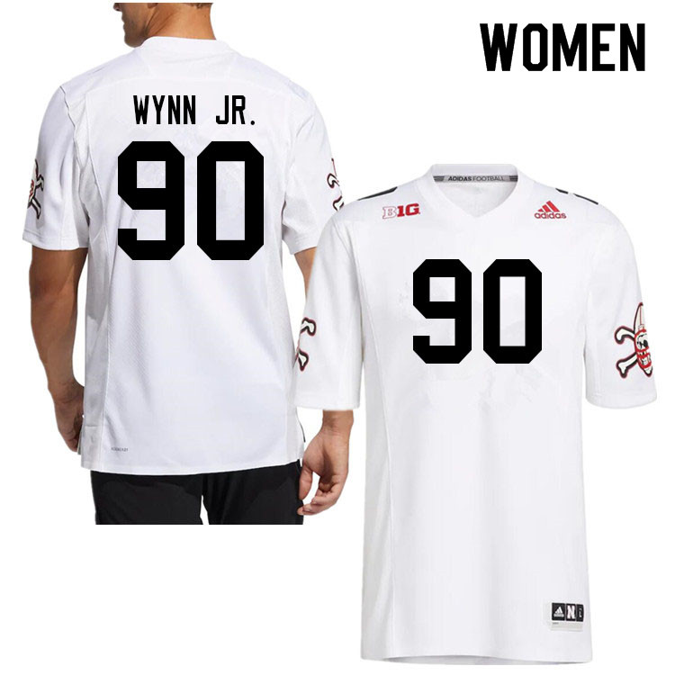 Women #90 Stephon Wynn Jr. Nebraska Cornhuskers College Football Jerseys Sale-Strategy - Click Image to Close